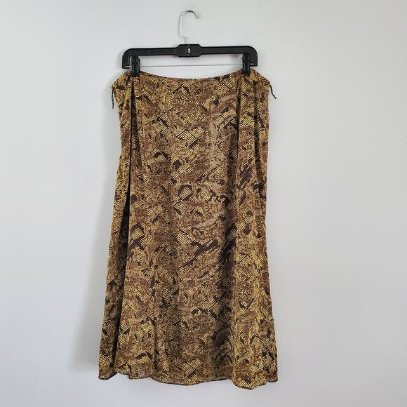 Norton McNaughton Vintage Sheer Brown Skirt 14 - Picture 2 of 5